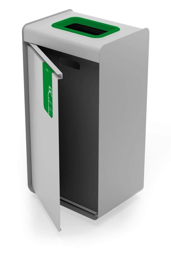 Durable 55L Glass Waste Bin | Sheet Steel Recycling Separation Bin | DURASORT®