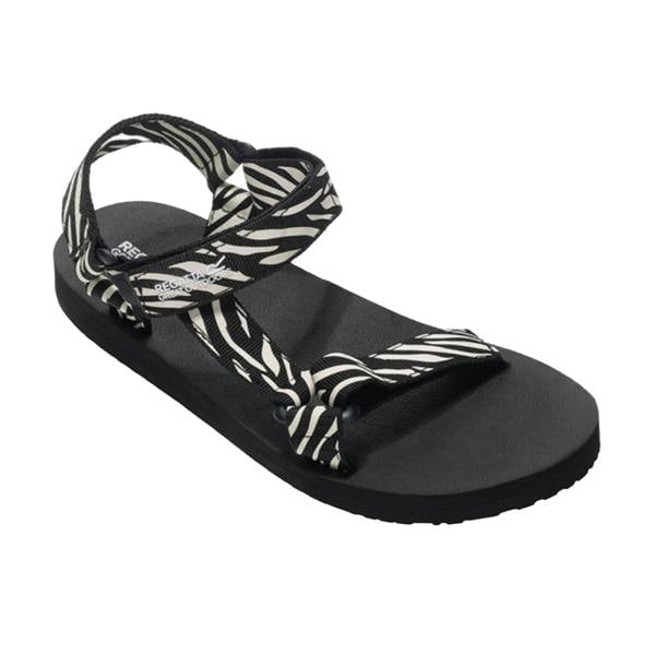 Regatta Womens/Ladies Zebra Print Sandals - Black/White - 