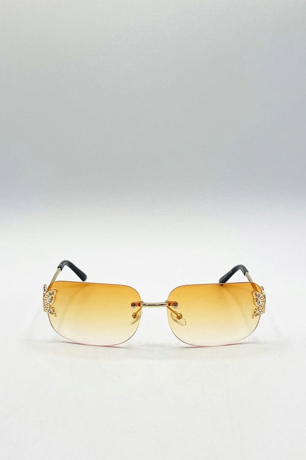 SVNX Butterfly Y2K Rimless Sunglasses