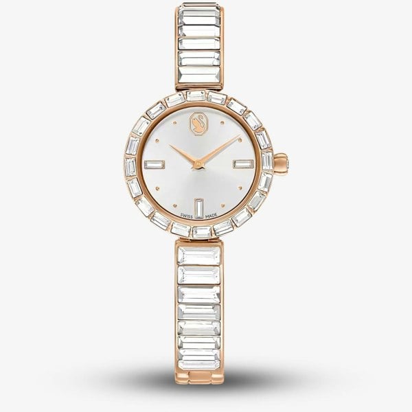 Swarovski Matrix Crystal Rose Gold Tone Bangle Watch 5677484