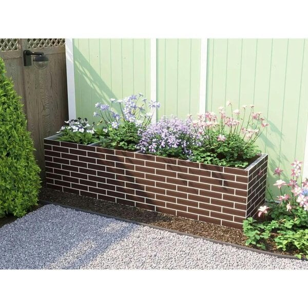 Dunster House Brick Effect Garden Bed Planter 2400mm x 600mm x 600mm