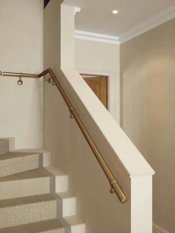 Anitque Brass Single Winder Handrail Kit