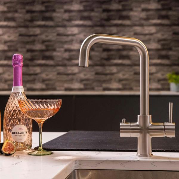Flode Kyld 4 in 1 Instant Boiling & Cold Water Tap with Filtered Chilled Water |  Brushed Nickel Finish
