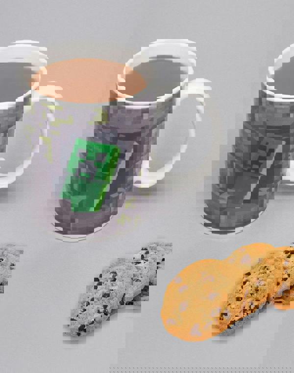 Minecraft Unisex Kids Grey Creeper Heat Change Graphic Heat Changing Mug (One Size)