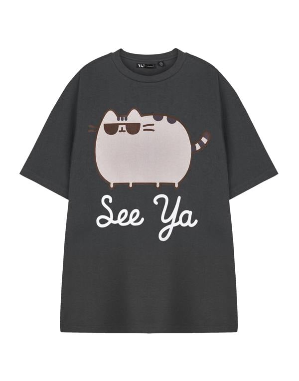 Pusheen Unisex Grey See Ya Short Sleeved T-Shirt