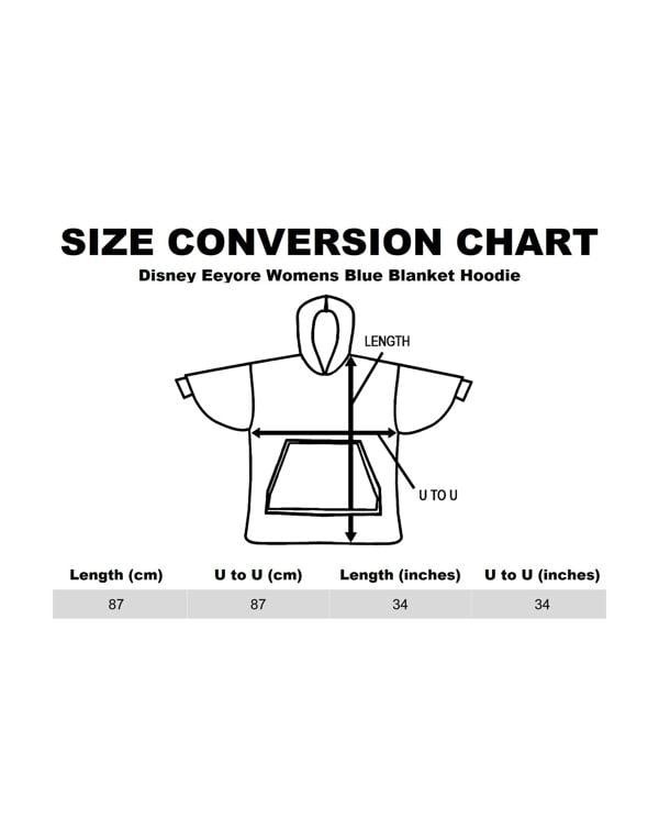 Disney Womens Blue Eeyore Blanket Hoodie (One Size)