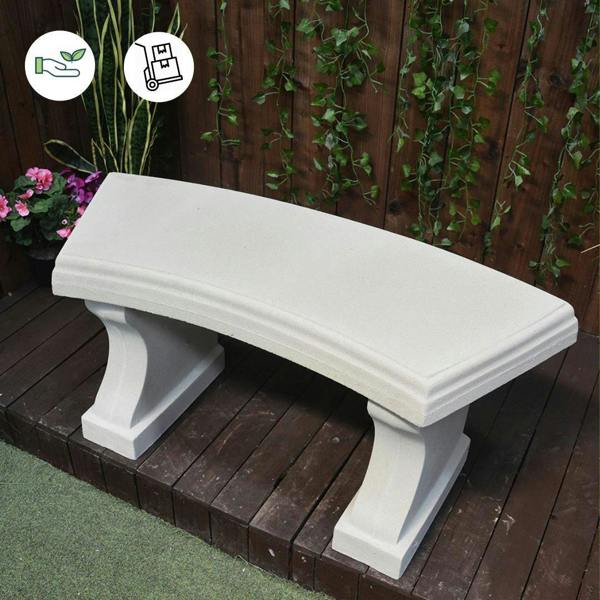 BLK Sandstone Curved Garden Bench Seat