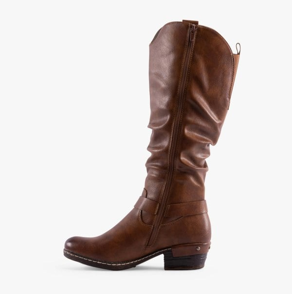 Rieker Western Womens Knee-High Boots - Brown (93670-24)