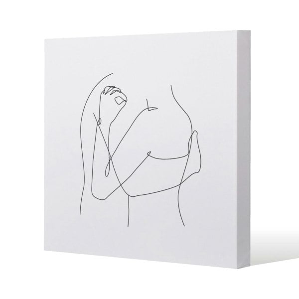 Benjamin Tate Design line art hug (Canvas Print)