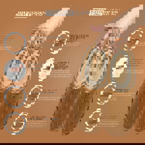 VIVA Womens Flexible Anti-Slip Sole Memory Foam Slip-On Slippers