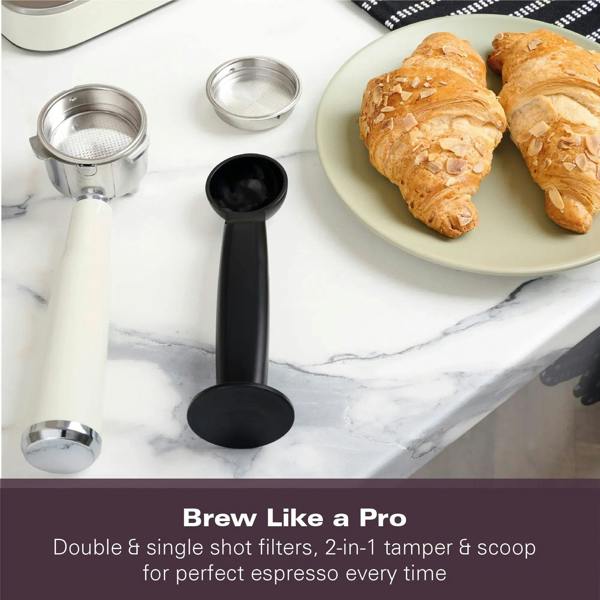 Hamilton Beach BaristaPro Touch 5-in-1 Espresso Machine Cream