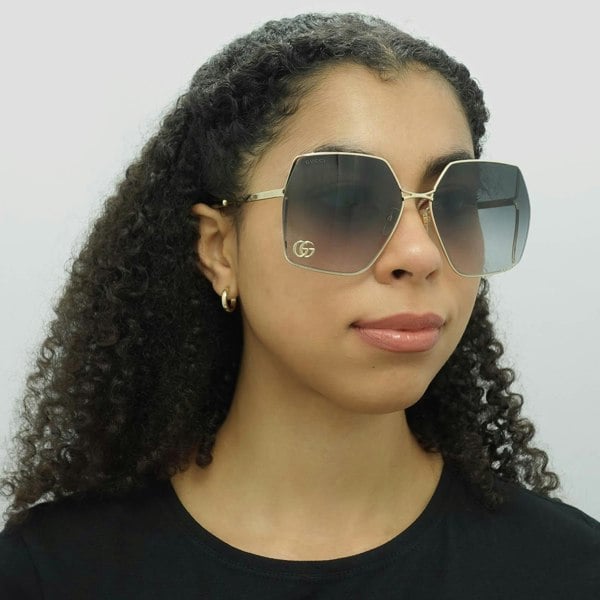 Gucci Sunglasses GG0817S 006 Gold Grey Gradient
