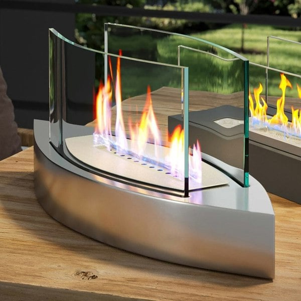 Unique Smokeless Stainless Steel Tabletop Ethanol Fireplace Living and Home