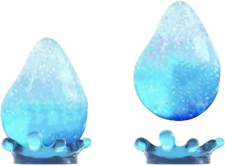 Dragodirect Glitter Raindrop Squishy Stress Ball Fun Fidget Toy for Kids & Adults