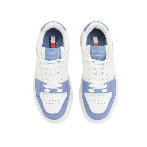 Tommy Jeans Womens/Ladies Brooklyn Colour Block Leather Trainers - Clearwater Blue - 