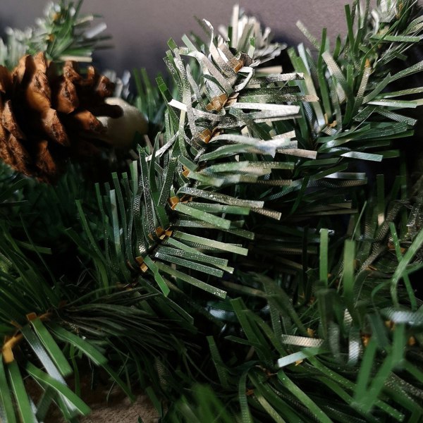Samuel Alexander Premier 270cm (9ft) Christmas Garland Decoration Snow Tips White Berries & Cones