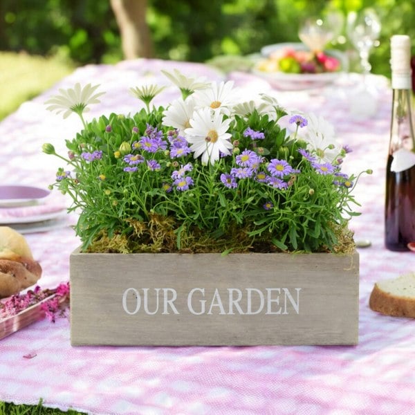 Our Garden Wooden Seasonal Planter Plants By Post
