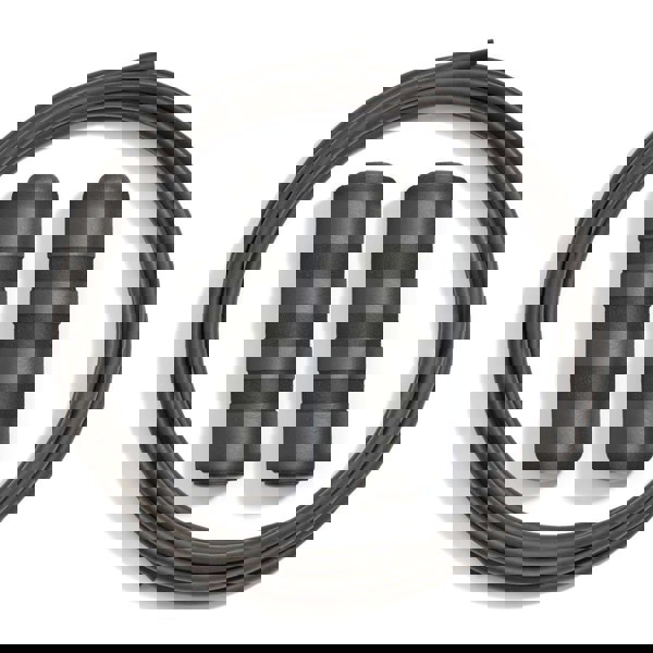 Black adidas skipping rope on a white background