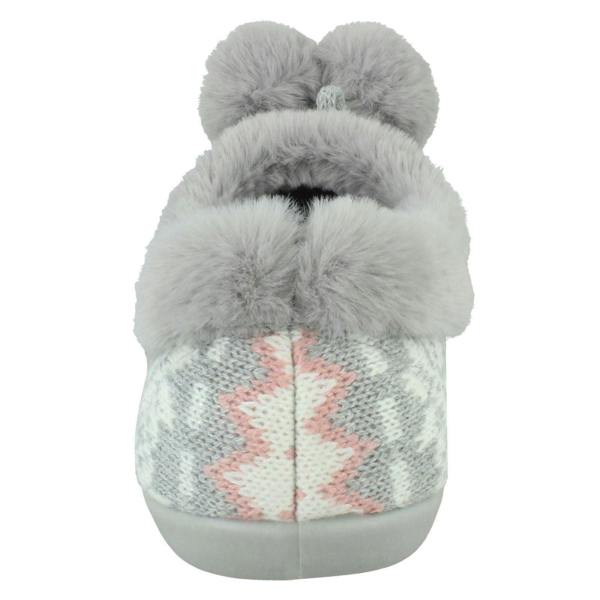 Rose Bank Ladies Rose Bank Memory Foam Norwegian Print Pom Pom Slippers Grace