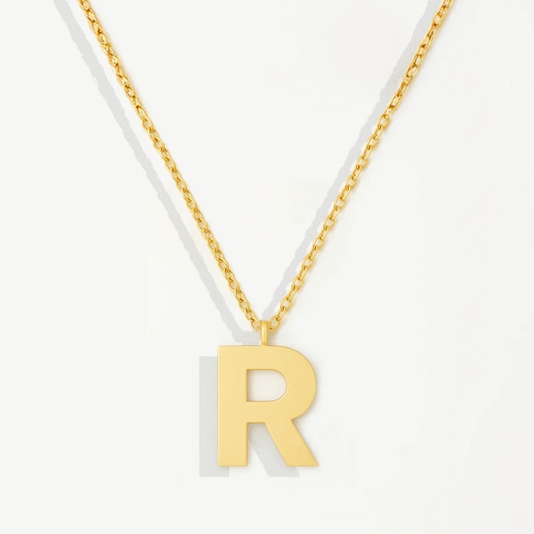 MUCHV Initial Pendant Necklace