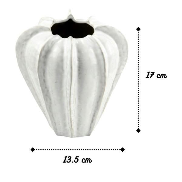 Elvida Interiors Aurette Sculpted White Decorative Vase