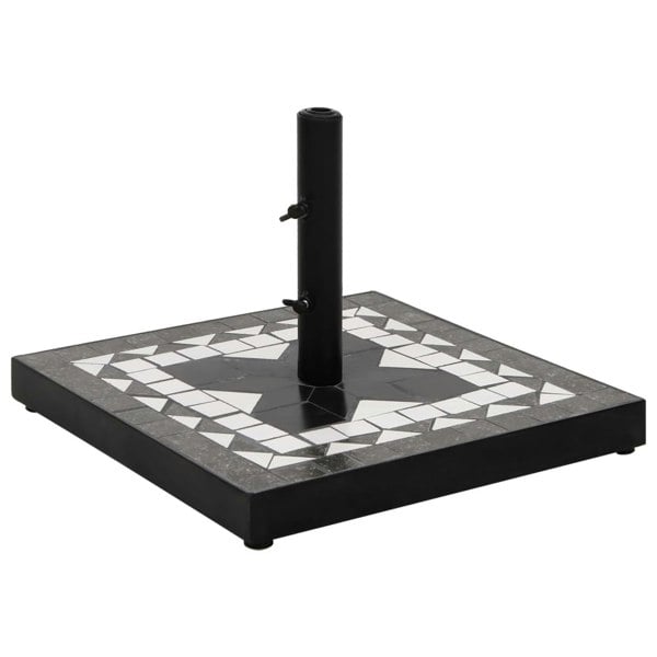 Berkfield Parasol Base Black and White Square 12 kg