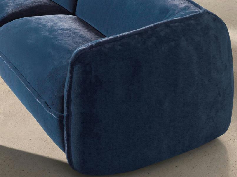 Angel Cerdá 3-Seater Dark Blue Velvet Sofa 6372