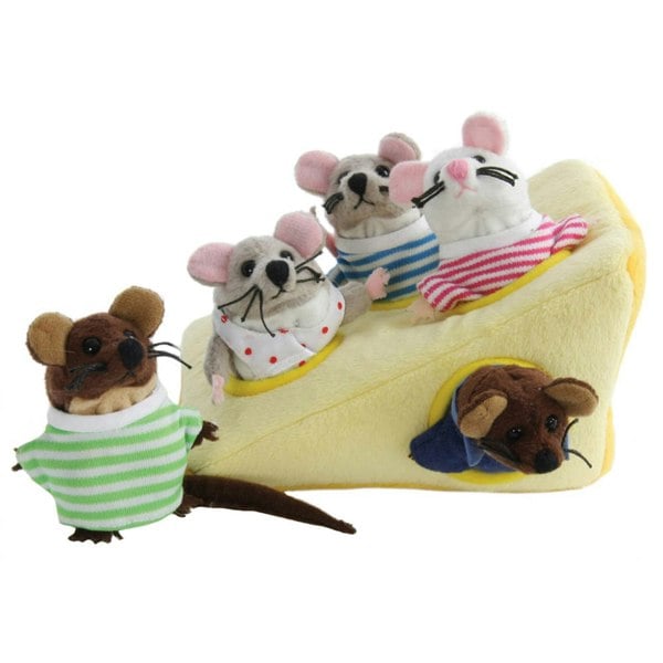 The Puppet Company Mouse Family in Cheese - Hide-Aways