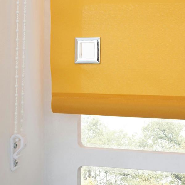 A.Unique Home Trimmable Square Eyelet Roller Blind - 2FT - OCHRE - 60cm(W)x170cm(L)