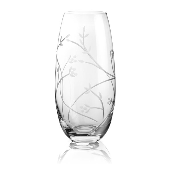 Diamante "Leaf" Barrel Vase