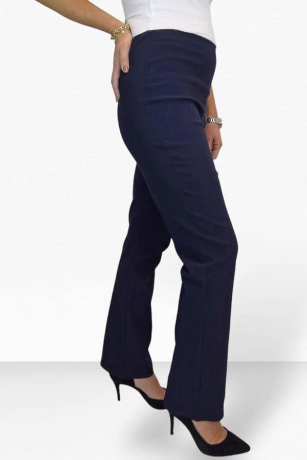 Paulo Due Women's Pull On Stretch Straight Leg Trousers