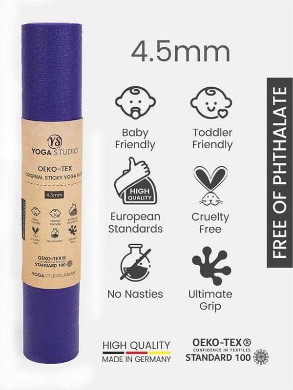 Yoga Studio (Eyeletted) Oeko-Tex Original Sticky Yoga Mat 4.5mm