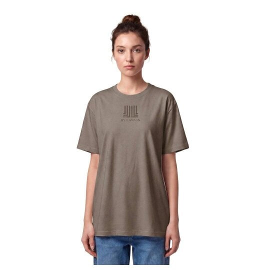 By Lanvin Printed Central Logo Brown T-Shirt