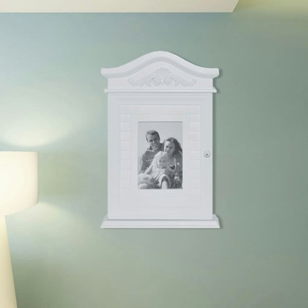 Berkfield Key Cabinet with Photo Frame White