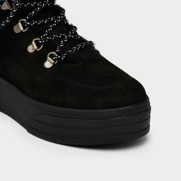 Black Abbie boot suede tip view