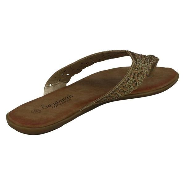 Savannah Ladies Savannah Diamante Toepost Sandals