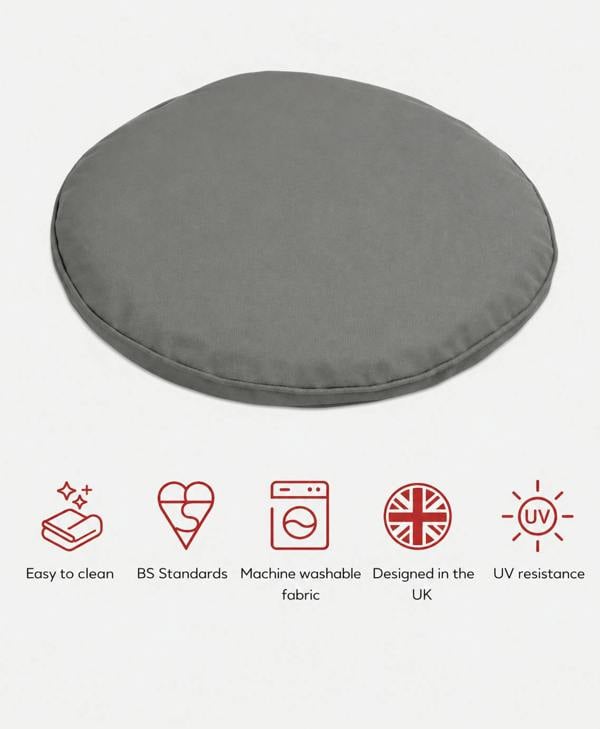 SP Range Bistro Pad Garden Cushions – Set of 2 Grey The Garden Furniture Shop