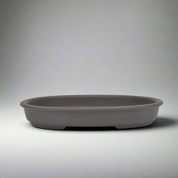 Yorkshire Bonsai 20cm Premium Unglazed Bonsai Pot | Oval | 20cm x 15cm x 3cm | Brown