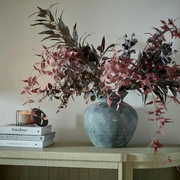Hill Interiors Eucalyptus Artificial Plant - Burgundy - 