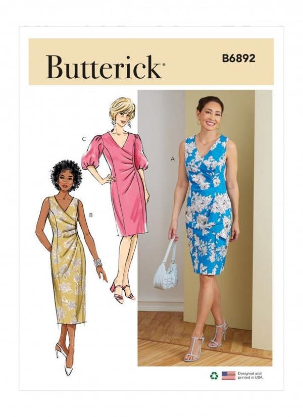 Butterick Sewing Pattern 6892, Dresses for Women, A5 (6-8-10-12-14) - Easy