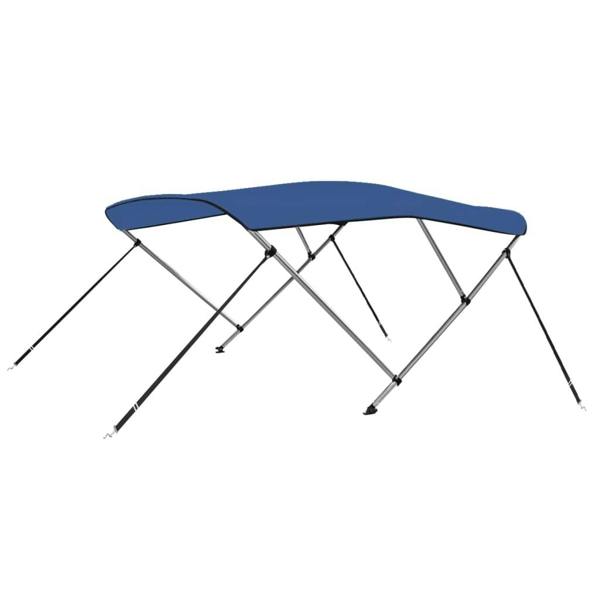 Berkfield 3 Bow Bimini Top Blue 183x196x137 cm