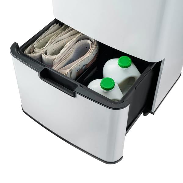 Cooks Professional 75L Sensor Recycling Bin with Food Caddy | White / Copper