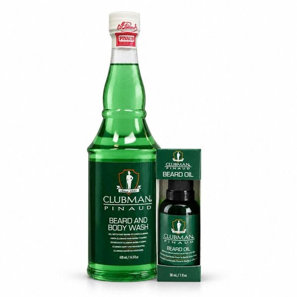 Clubman Pinaud Beard and Body Wash 430ml + Beard Oil 30ml