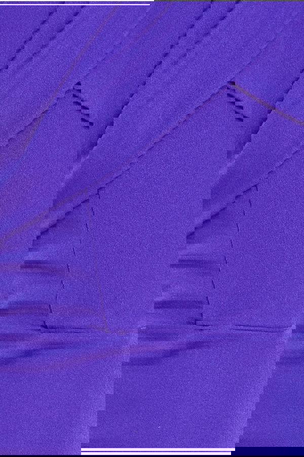 Pleated Bardot Scuba Maxi Dress - Purple DR3648