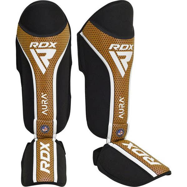 RDX Sports SHIN INSTEP AURA PLUS T-17 BLACK GOLDEN