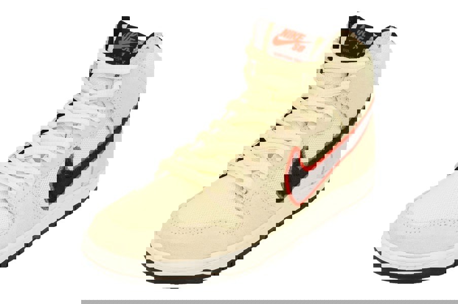 Nike Sb Dunk High Pro PRM Mens Trainers Do9394  100 - Coconut Milk Black Team Orange 100 - Photo 0