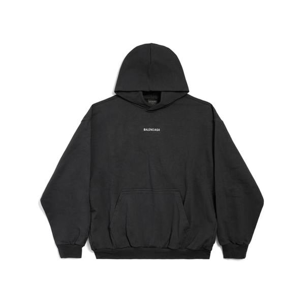 Balenciaga New Balenciaga Back Medium Fit Hoodie   in  Black