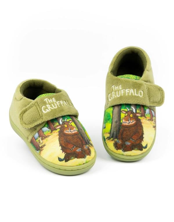 Gruffalo & Friends Unisex Kids Green Sat In The Woods Velcro Loafer Slippers