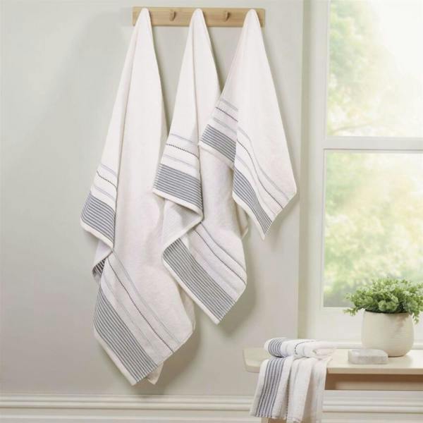 Rapport Dakota Stripe Mono 6pc Towel Bale