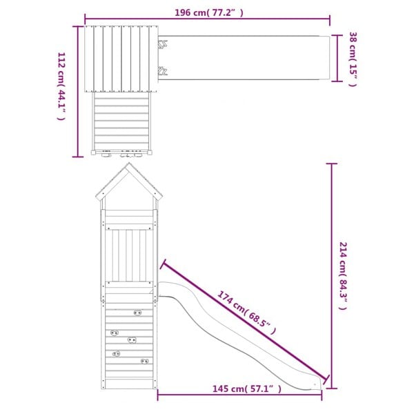 Berkfield Outdoor Playset Solid Wood Pine